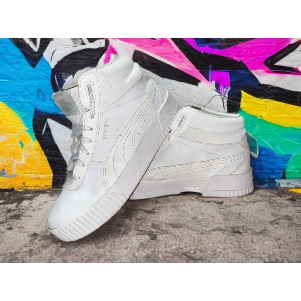Puma Carina Mid Platform Sneakers White Women’s 10